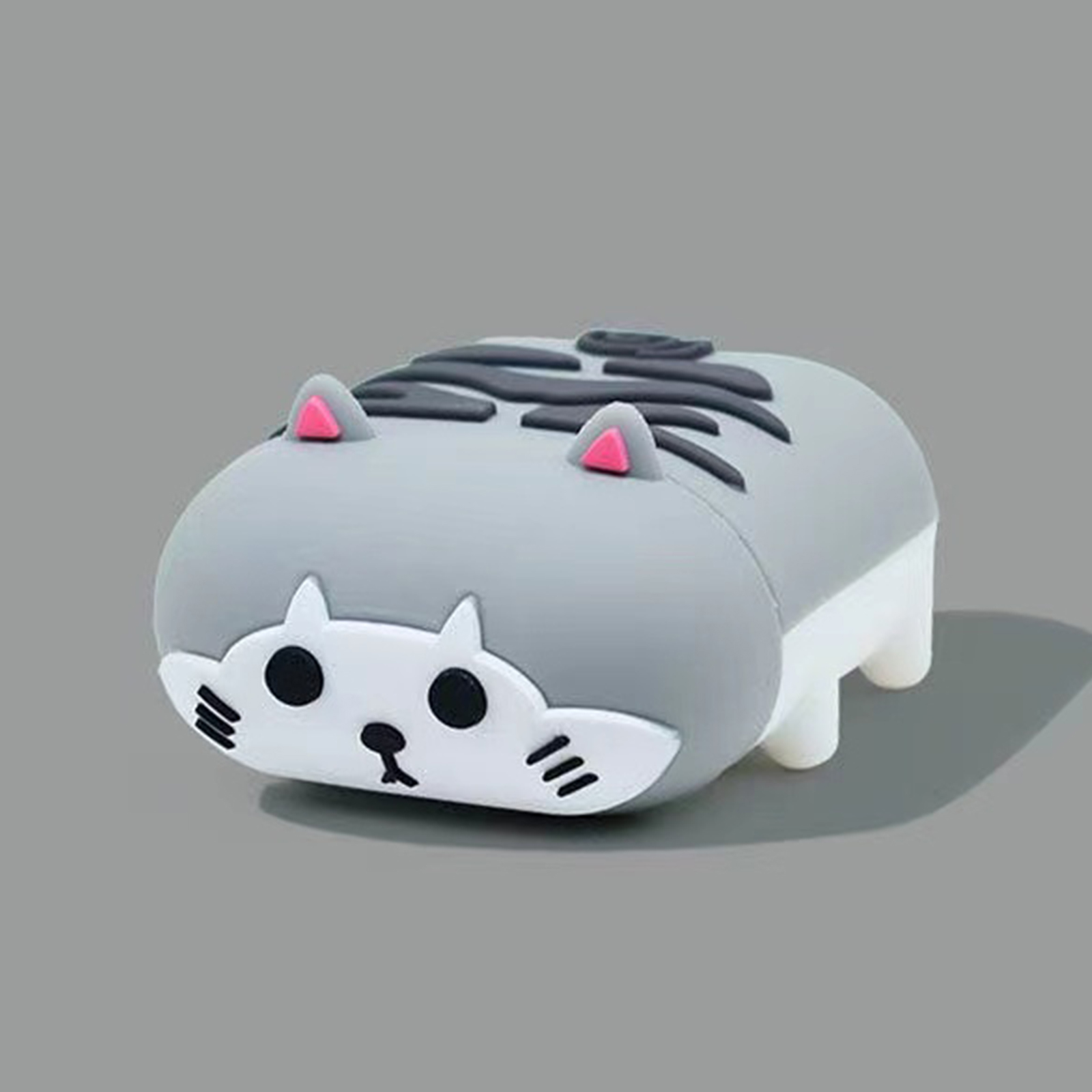 Earbuds Pro Case Gray Silicone Cartoon Kitten Cat Headphones AirPod Holder