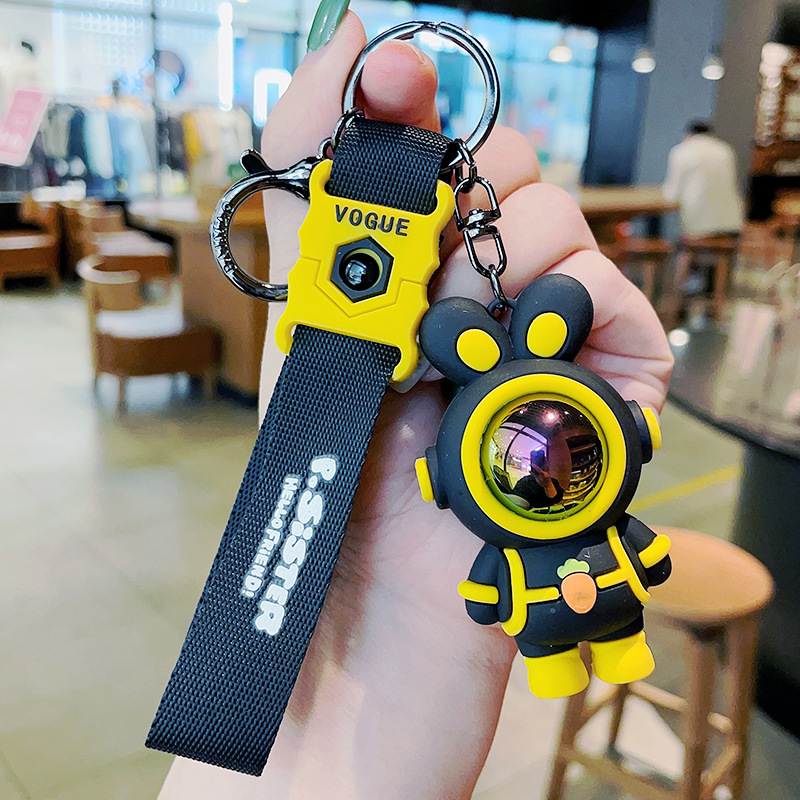 Rabbit Astronaut Keychain with Strap, Perfect Gift