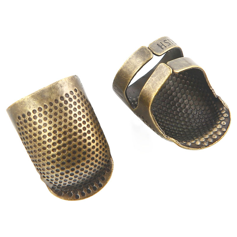 Exceart Dedales antiguos para costura, dedos cruzados, dedales antiguos,  protectores de dedos de metal, dedales para costura de metal, dedal de  pulgar