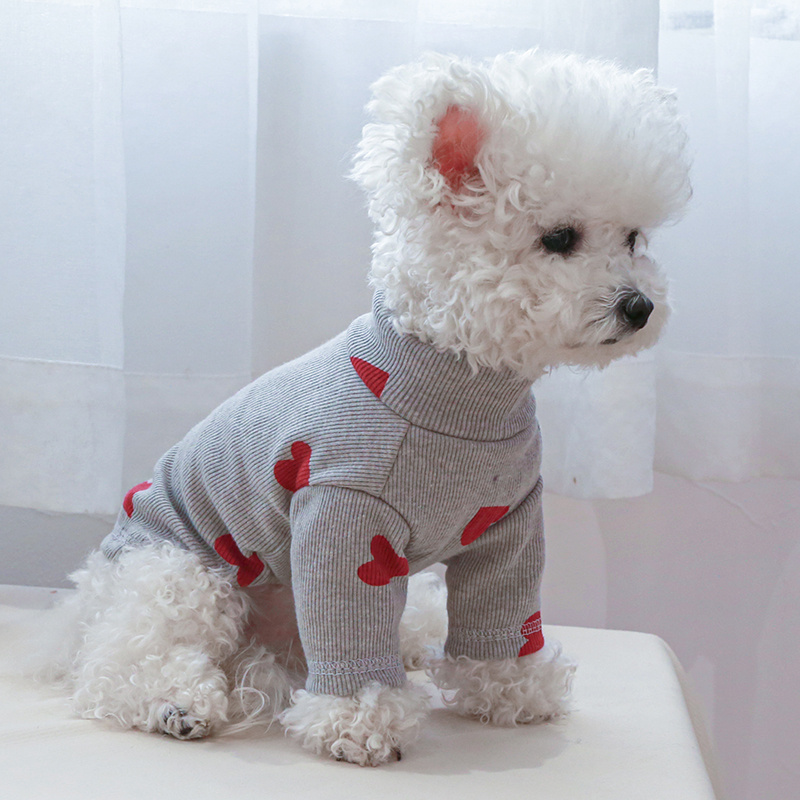 Spoil Pet Valentines Day Cute Dog Sweater Love Heart Pattern Small