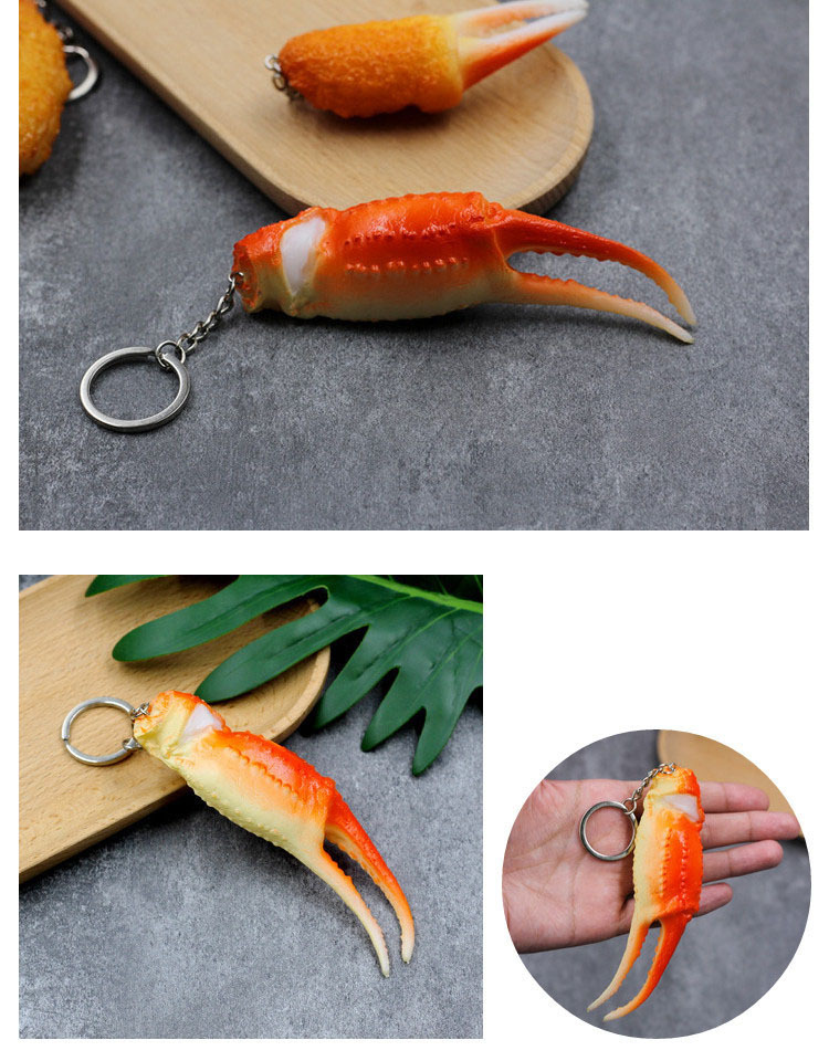 Pvc Simulation Food Shrimp Keychain Tempura Shrimp Key Chain Temu