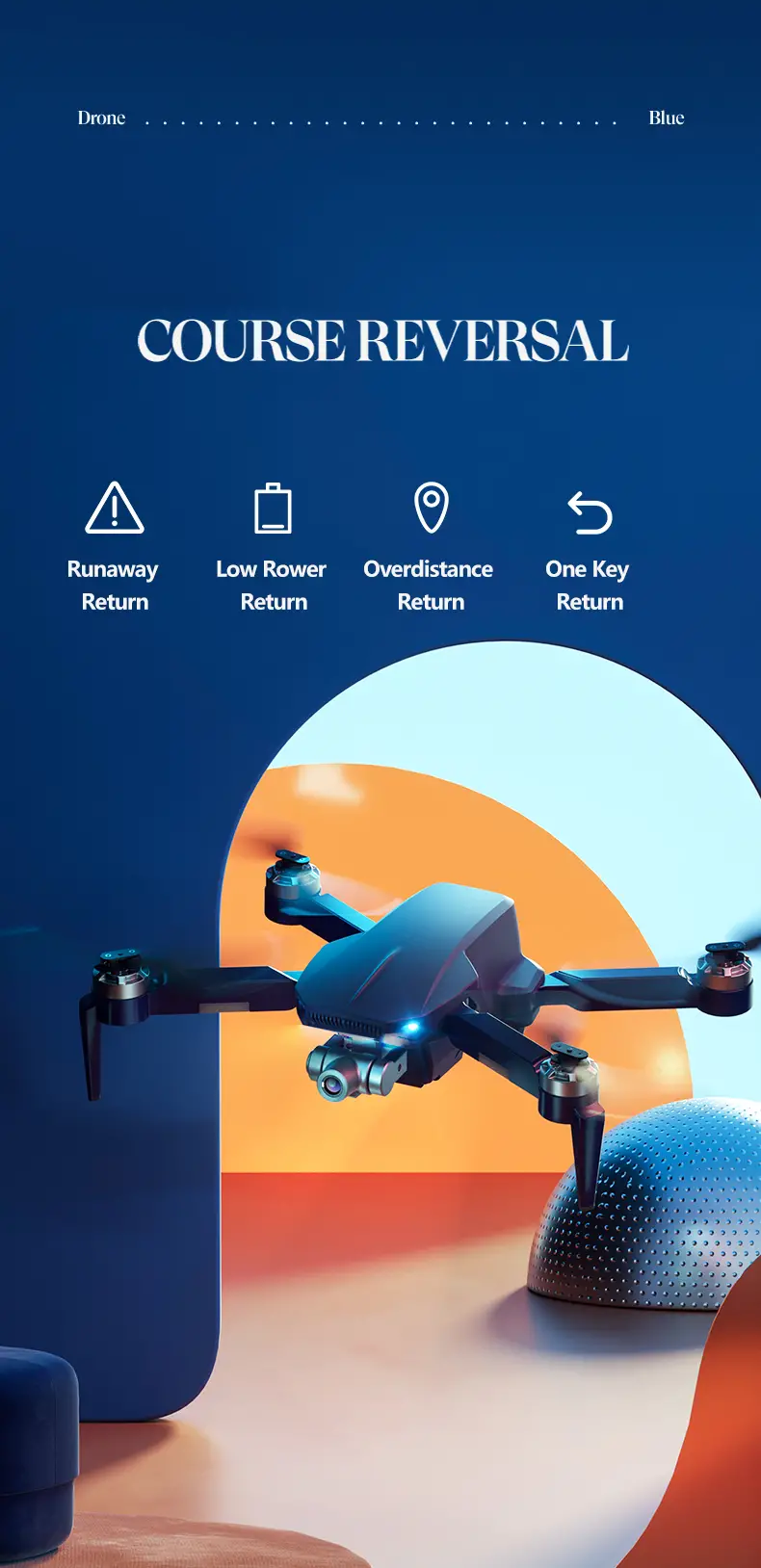 drone with hd camera gps ultrasonic positioning intelligent return smart follow brushless motor waypoint flight smart follow gesture control wind resistance details 7