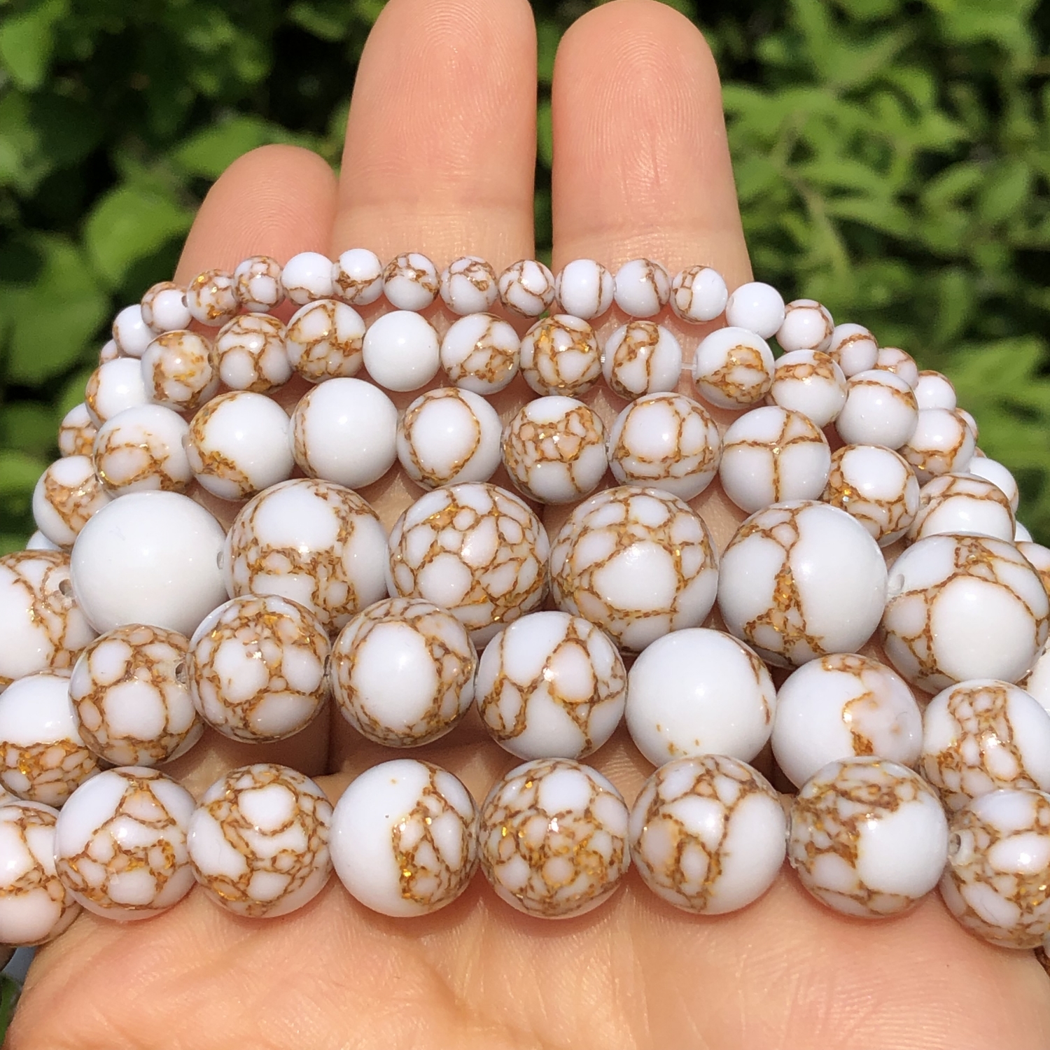 Perles pierre naturelle howlite 10mm