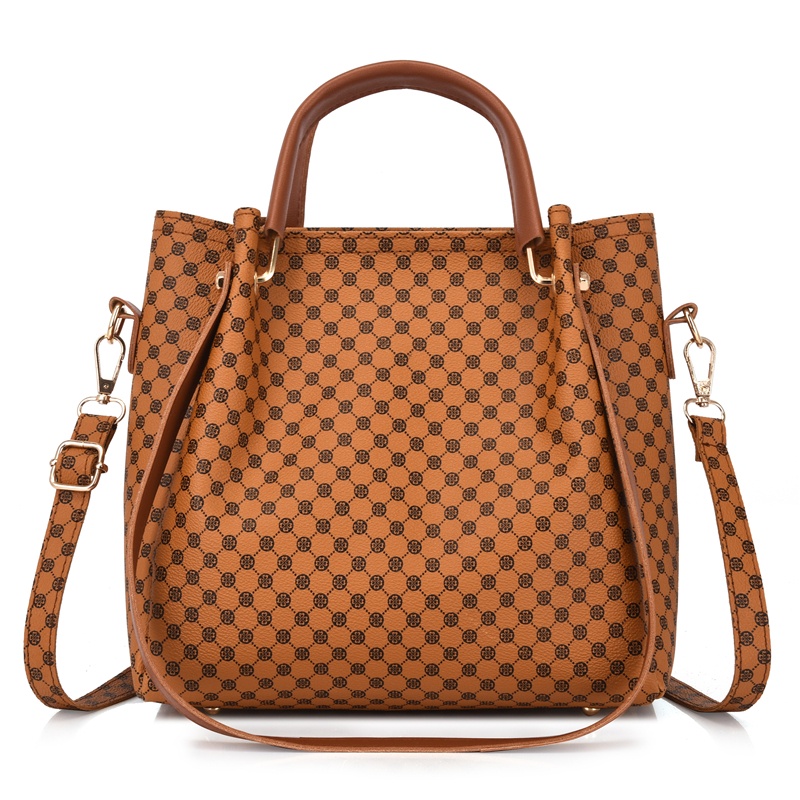 Geometric Pattern Hand Bag Set, Women's Shoulder Bag & Crossbody Bag &  Clutch Bag & Card Holder - Temu