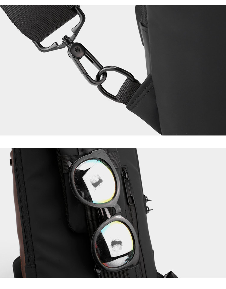 Fashion Casual Sports Combination Lock Antitheft Shoulder Messenger