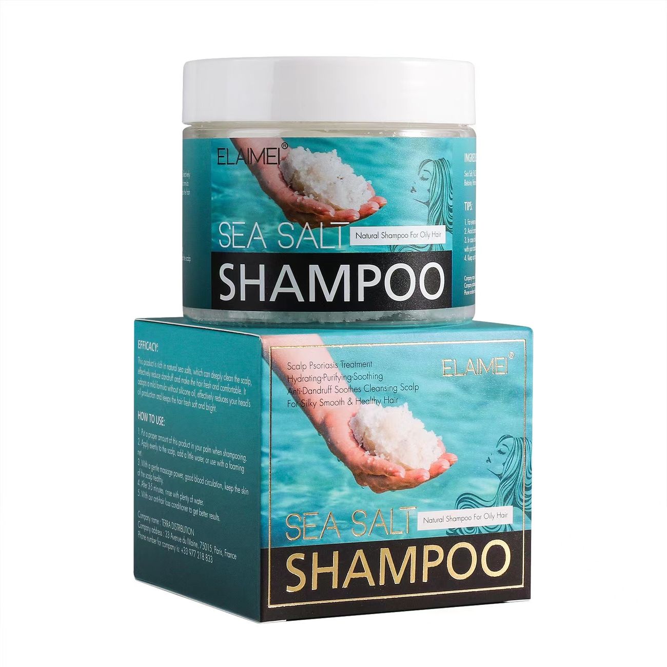 Elaimei Sea Salt Shampoo To Scalp Deep Cleansing Moisturizing Anti Dandruff  Oil Control Hair Cream | High-quality & Affordable | Temu
