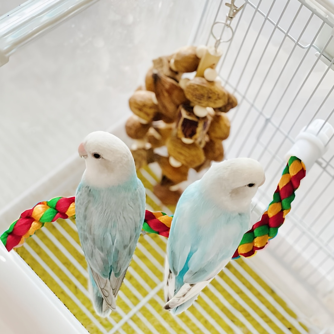 Large Bird Rope Perched Parakeet Toys Spiral Bird Toys For - Temu