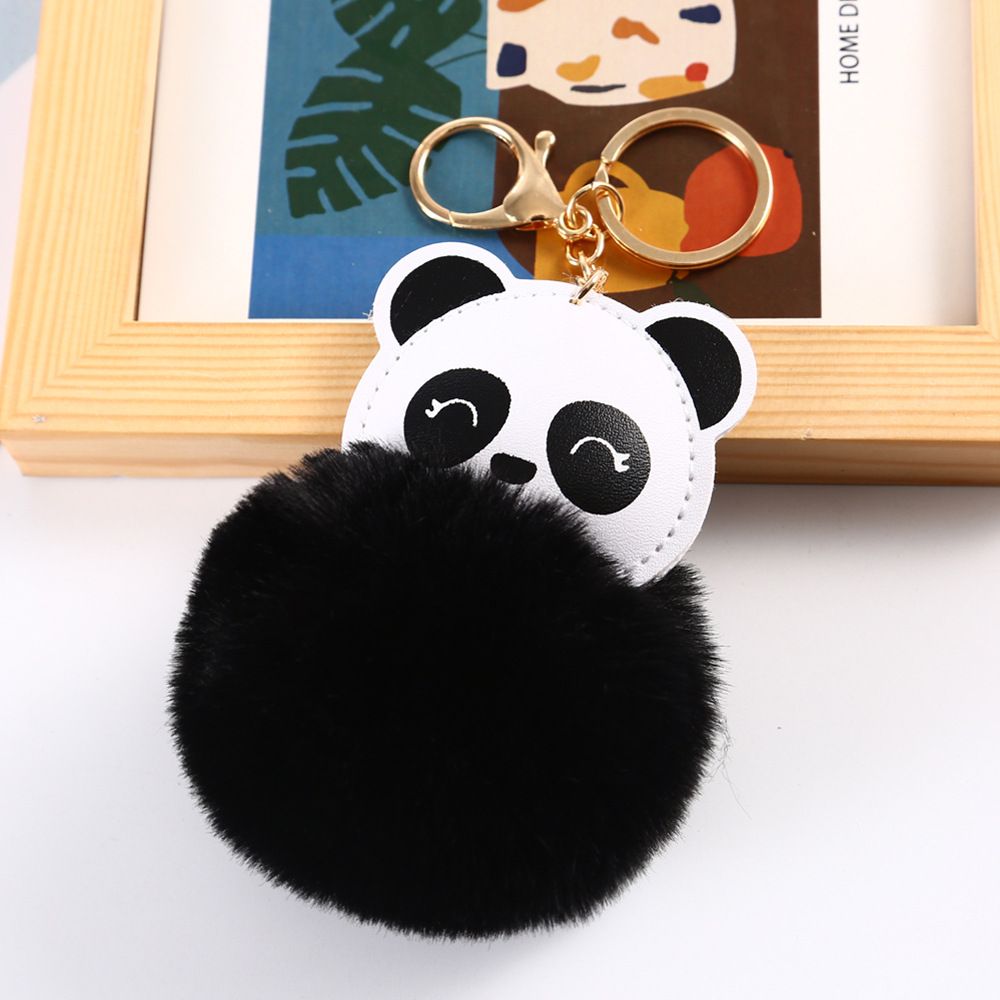 Panda Pom Pom Keychain Plush Cute Cartoon Animal Bag Key Chain Keyring  Ornament Bag Purse Charm Accessories - Clothing, Shoes & Jewelry - Temu