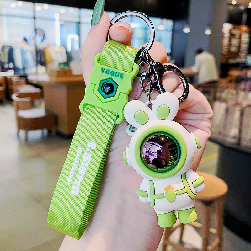 Rabbit Astronaut Keychain with Strap, Perfect Gift