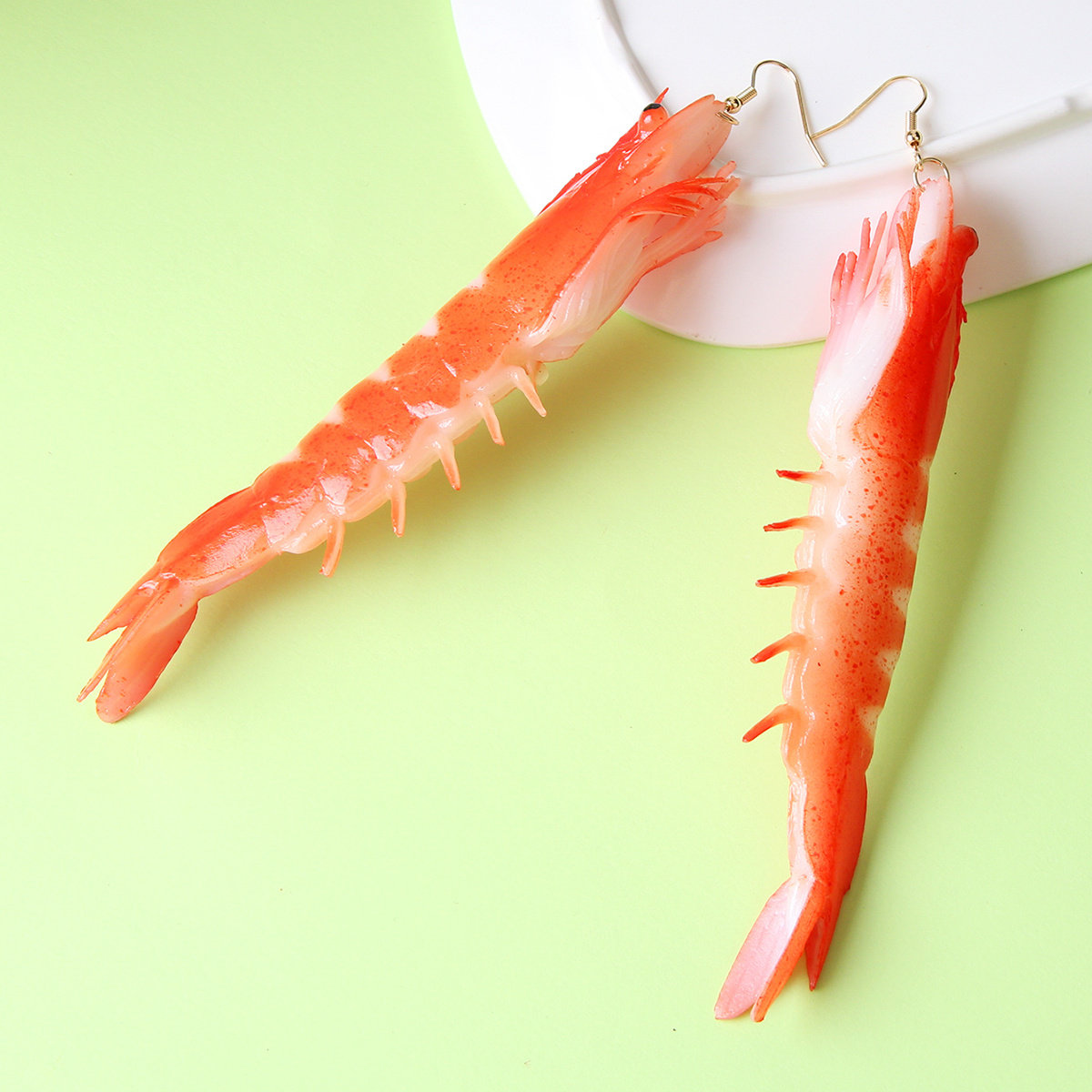 Simulated Shrimps Model Earrings Funny Ear Jewelry - Temu Canada