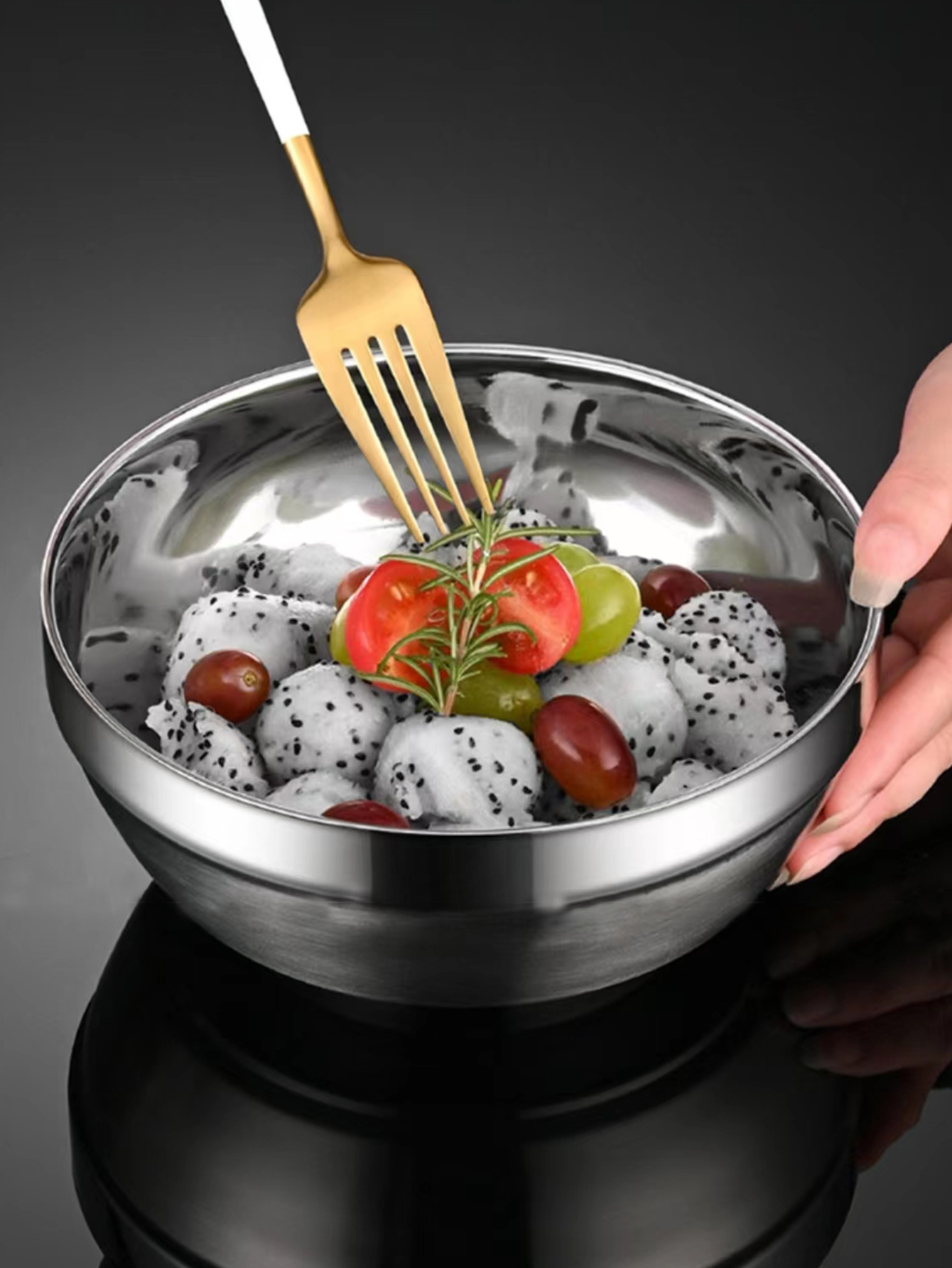 Heat Insulated Stainless Steel Bowl For Serving Ice Cream, Soup, Cereal,  Rice, Noodles, And Salad - Anti-scalding And Multipurpose - Temu Hungary