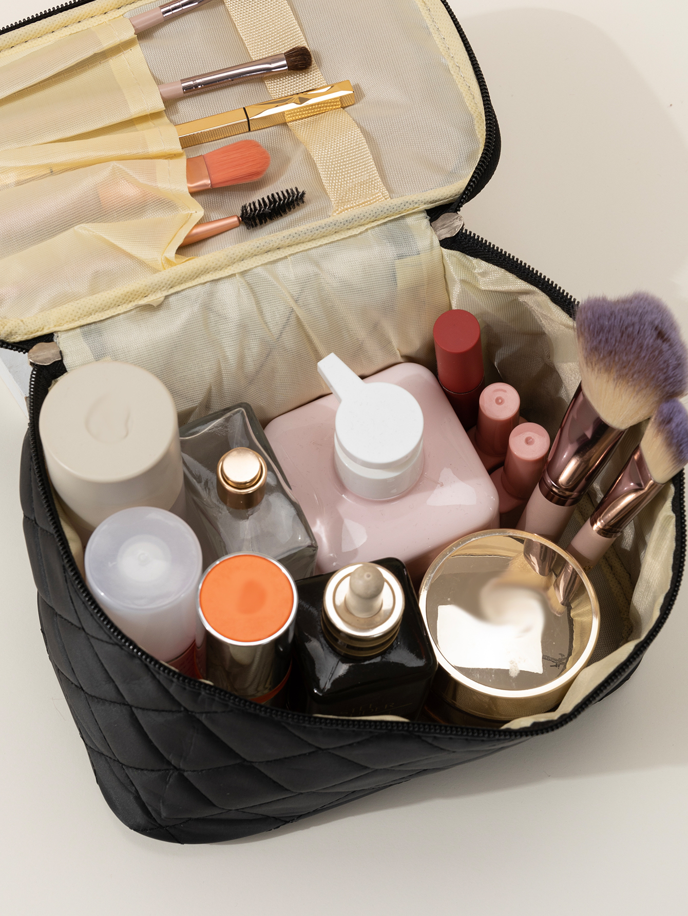 Travel Cosmetic Bag Handle Zipper Multifunctional Makeup Temu Australia