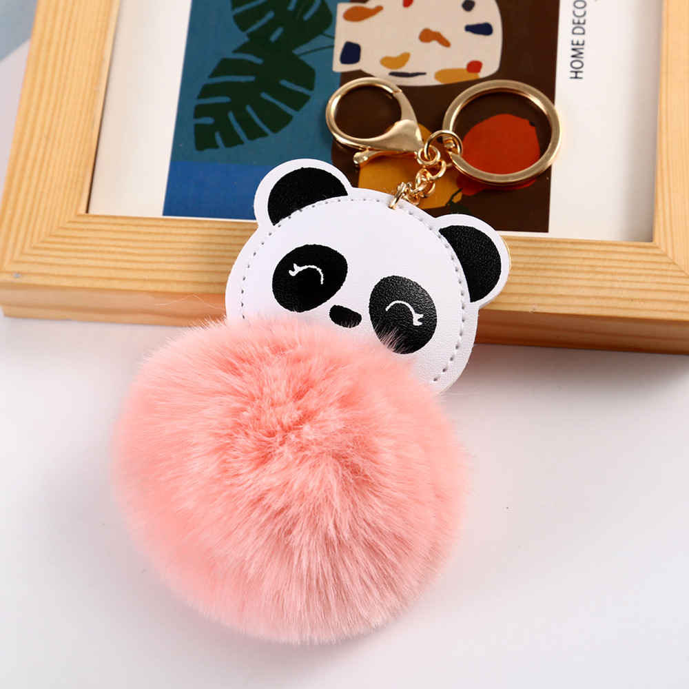 Fur Key Chain New Pompom Animal Plush keychain Bag Charm