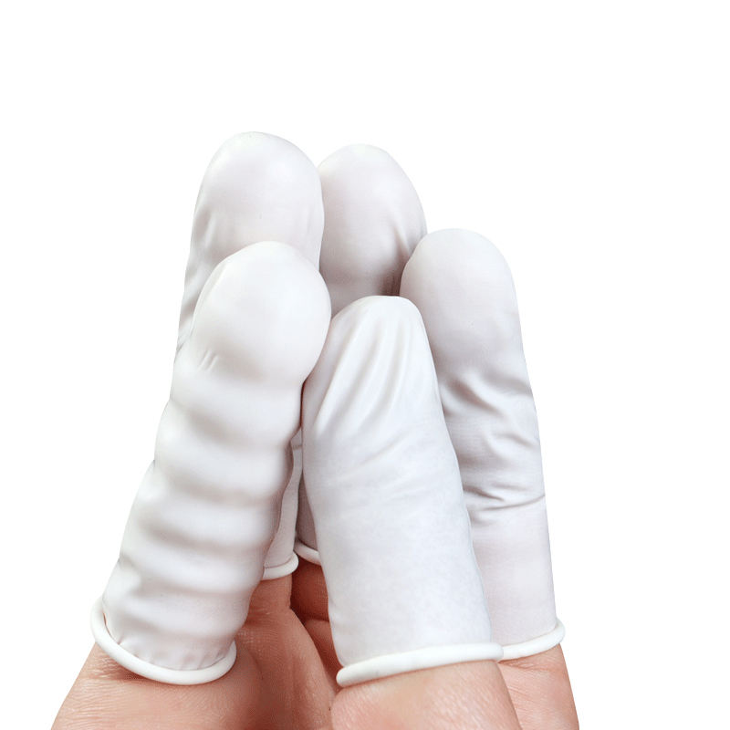 Finger Cots Small 300 Pcs Fingertips Protective Finger Cots White  Disposable Finger Rubber Tips for Injured Finger,Cracked Finger,Sports
