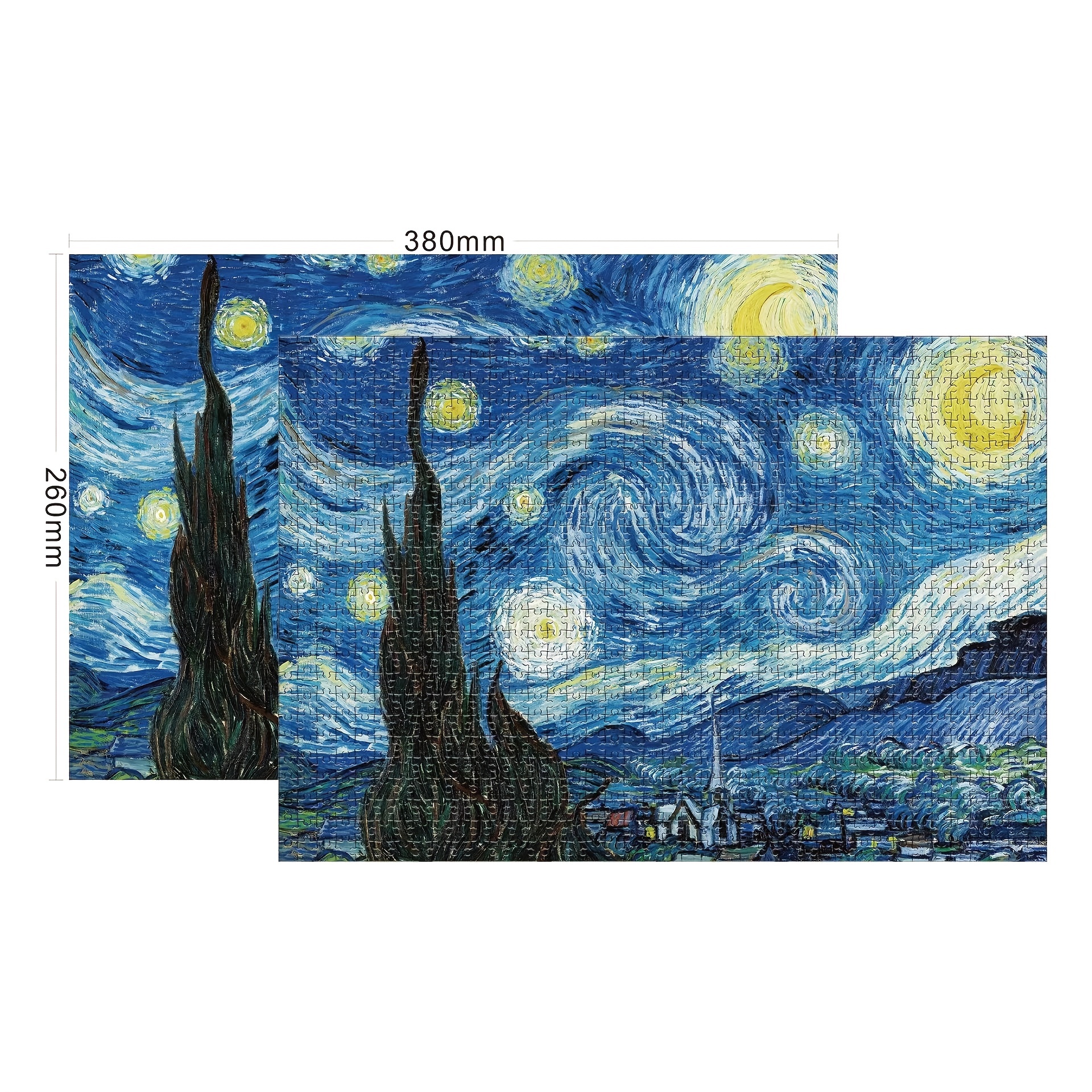 2set Mini Tube Pocket Puzzle Famous Painting Starry