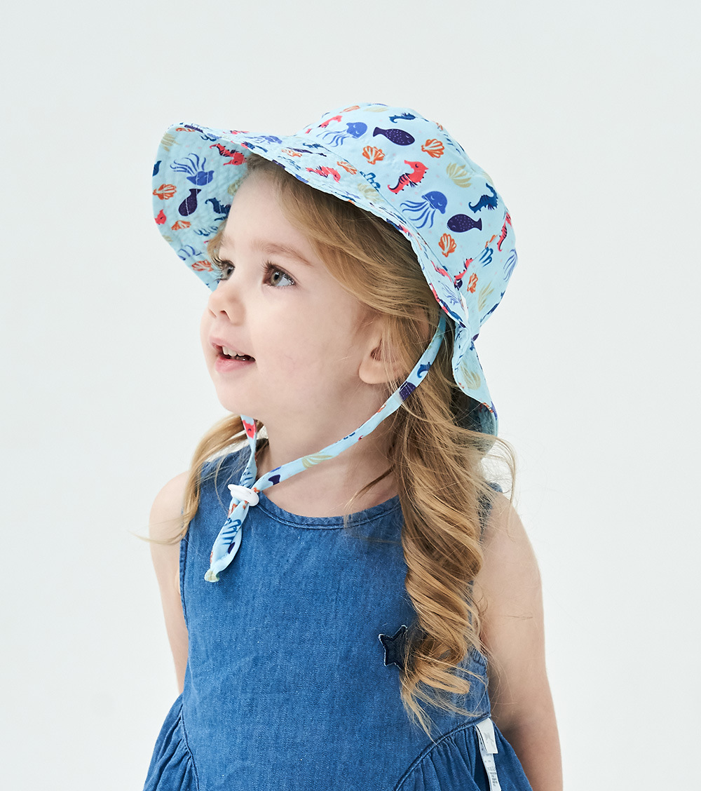 Temu Cute Ear Basin Hat, Sunscreen Bucket Hat for Outdoor Beach, Baby Girls Hats for Spring and Summer, Free Returns & Free Ship, Christmas Gifts, Sky