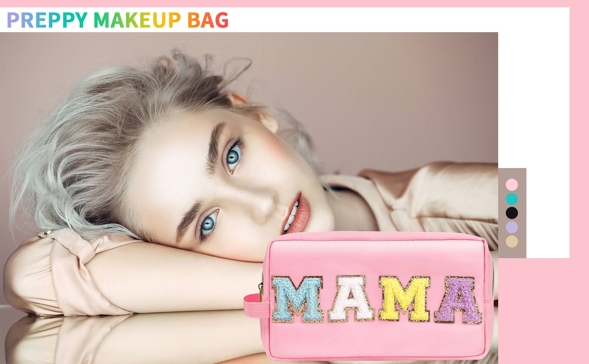 Preppy Patch Makeup Bag Mama … curated on LTK