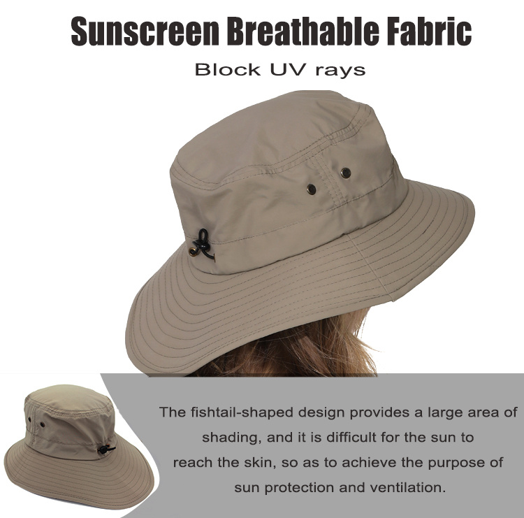 Wide Brim Boonie Hat Sun Shade Drawstring Fisherman's Hat - Temu