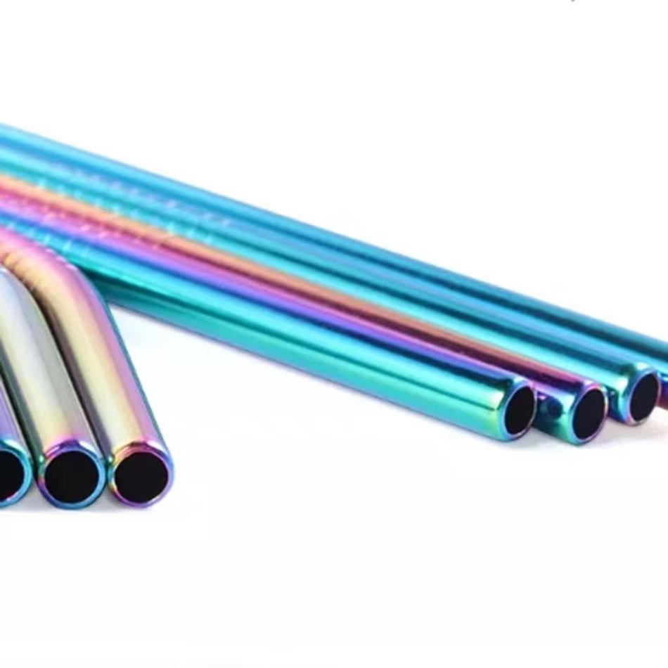 Rainbow Metal Straws