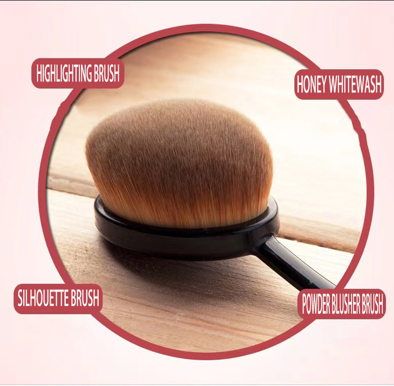 Foundation Brush For Liquid Makeup Oval Toothbrush Shape - Temu
