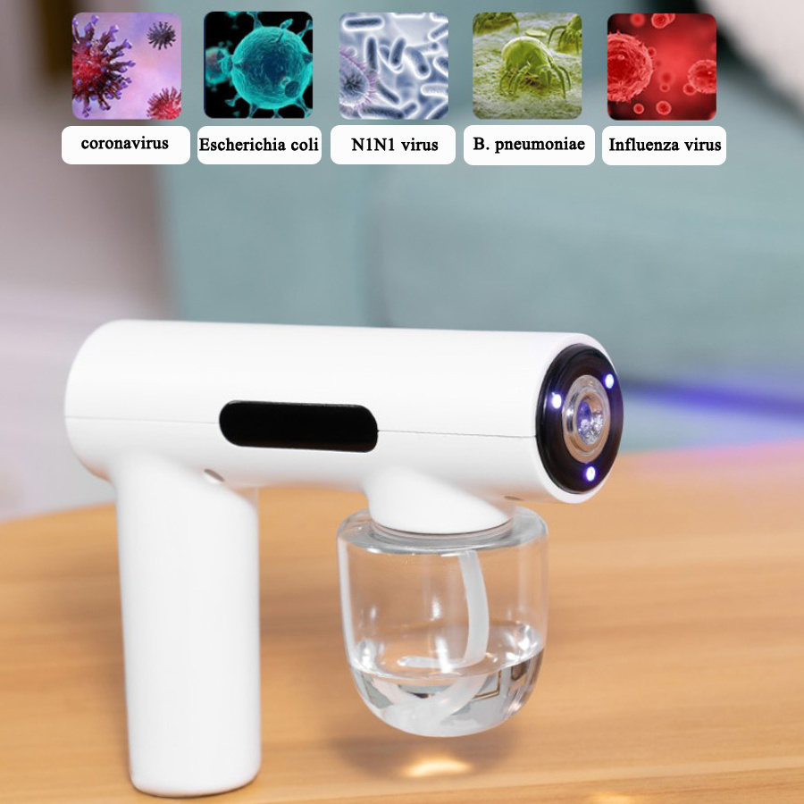 mini portable charging disinfectant sprayer 50ml light sterilizing sprayer hand held powerful sprayer sterilizing agent capacity of 1200mah suitable for car school bedroom clothing express delivery and other disinfection details 1