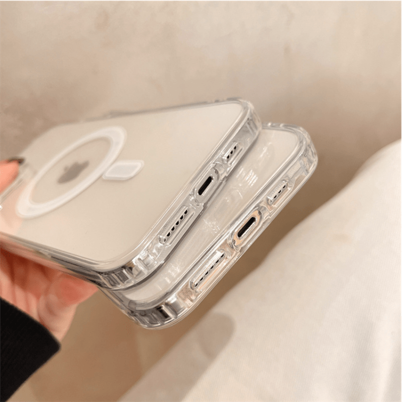 shockproof magnetic wireless charging clear phone case for iphone 14 13 12 11 pro max xr xs plus compatible with magsafe charger details 5