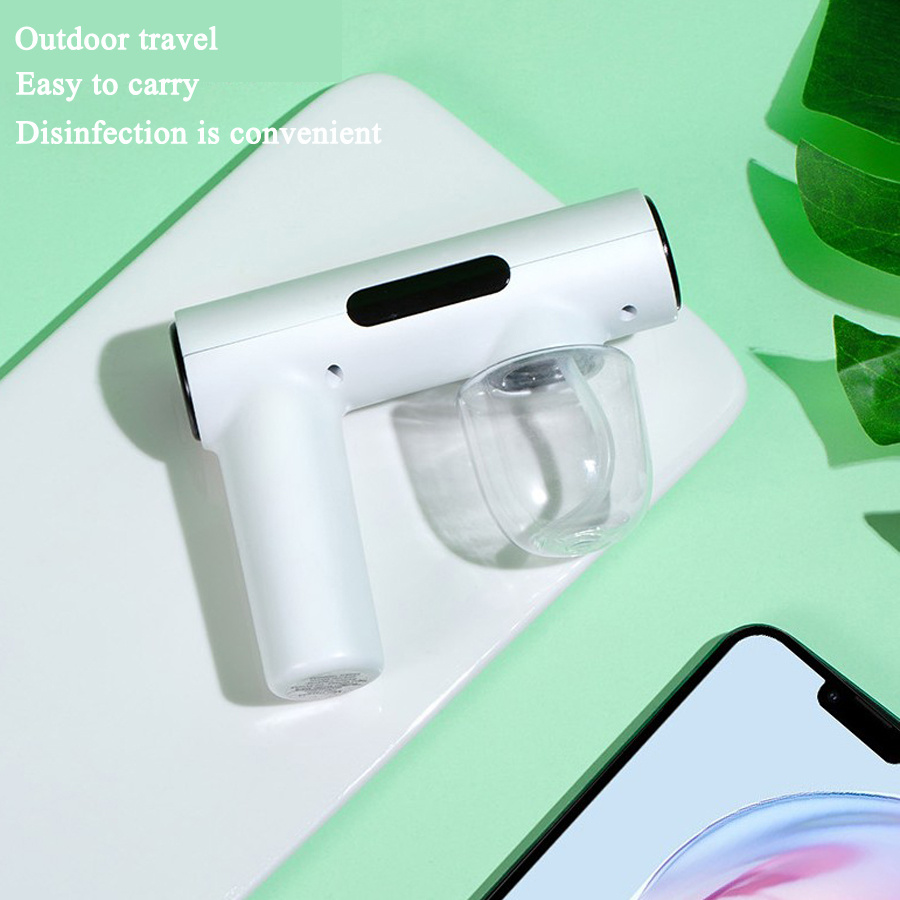 mini portable charging disinfectant sprayer 50ml light sterilizing sprayer hand held powerful sprayer sterilizing agent capacity of 1200mah suitable for car school bedroom clothing express delivery and other disinfection details 0