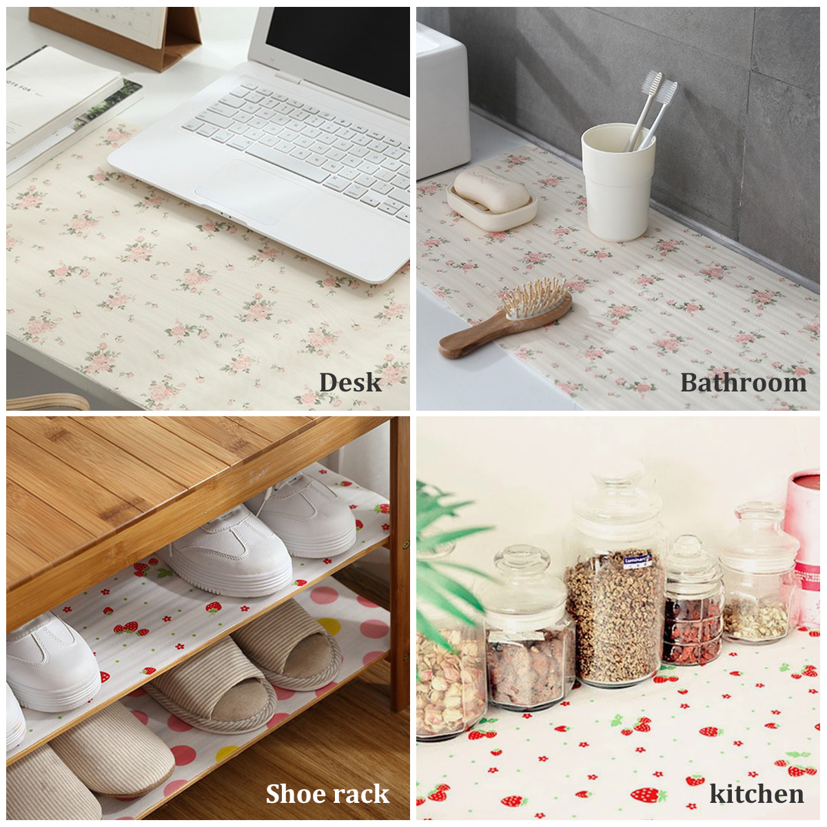 EVA Cabinet Mat Reusable Drawer Liners Kitchen Dustproof and Non