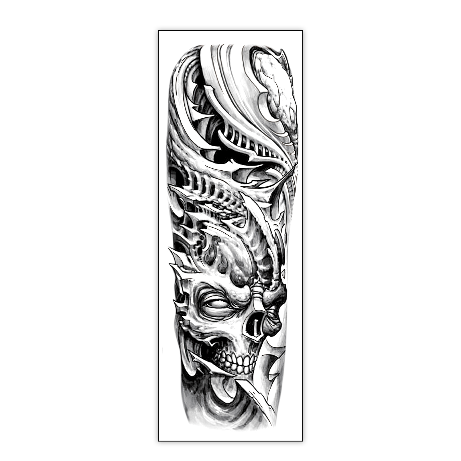 Realistic Halloween Full Arm Sleeve Tattoo Waterproof - Temu Canada