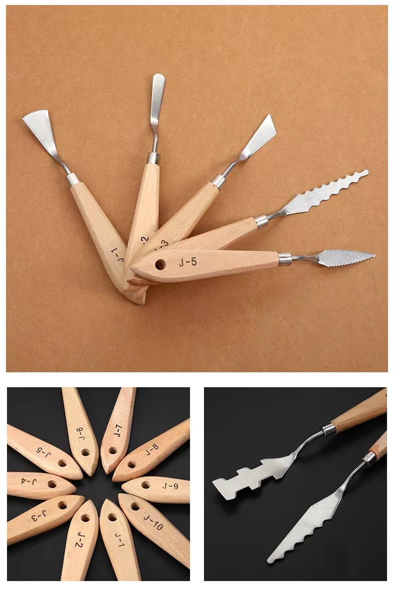 1 Set Of 10 Paint Palette Knife Oil Painting Pick Knife Texture Knife