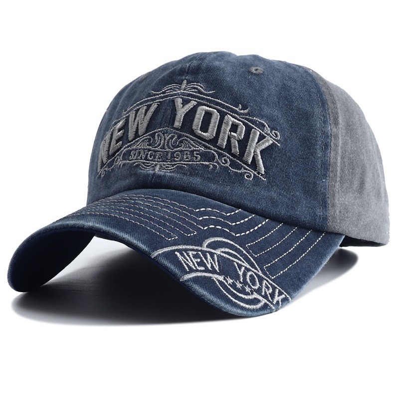 2020 Ny Three-Dimensional Embroidered Hat European and American