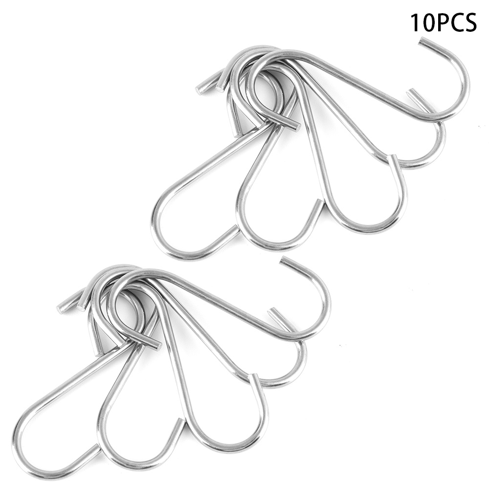 Heavy Duty S Hooks,Stainless Steel S Shaped Hook for Hanging Pots and  Kitchenware, Utensils,Clothes, Bags, Cups,Towels, Plants-3.7 inch,8 Pack