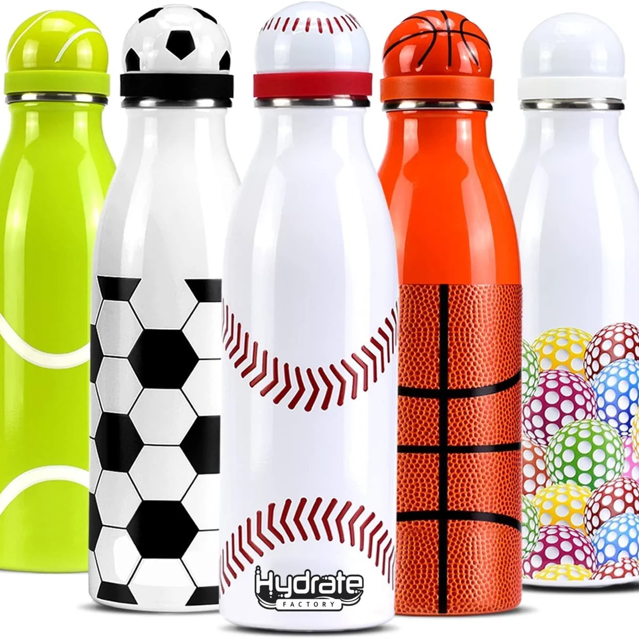 Double Insulated Stainless Steel Water Bottle With Baseball - Temu