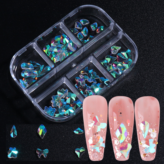 3D Luxury Nail Art Decals Rhinestones And Charms Heart Crystals Diamonds  Gems Stones For DIY Work From Ta2tree, $0.46