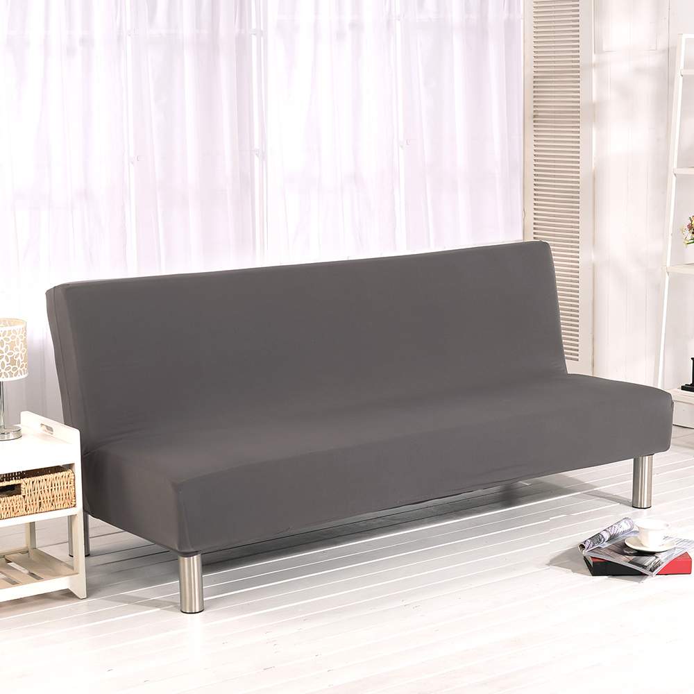 A Single Piece Of Solid Color Elastic Sofa Bed Cover For