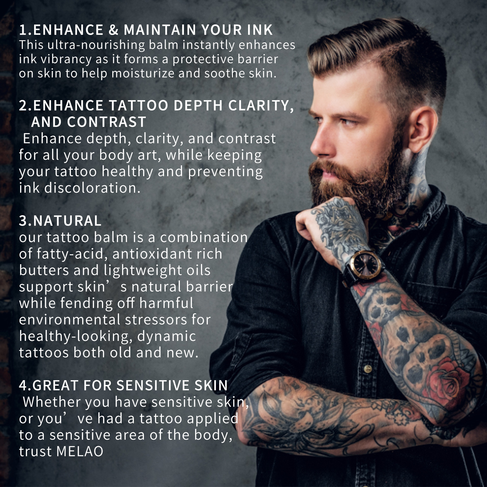 Tattoo Balm And Aftercare Cream For Color Enhancement Reviving Old