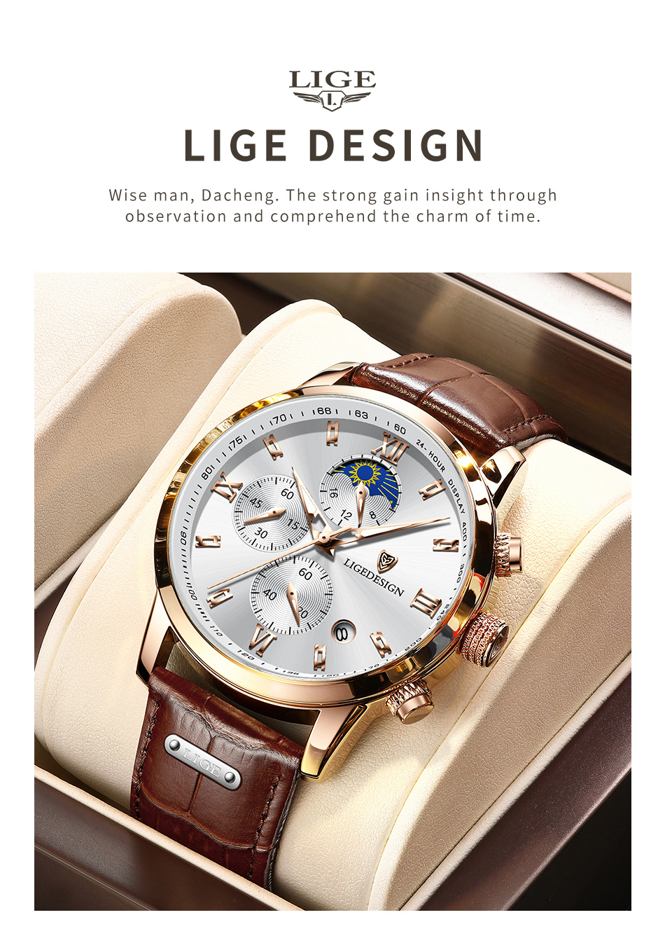 Comprar LIGE-Reloj de pulsera deportivo para hombre, de cuarzo