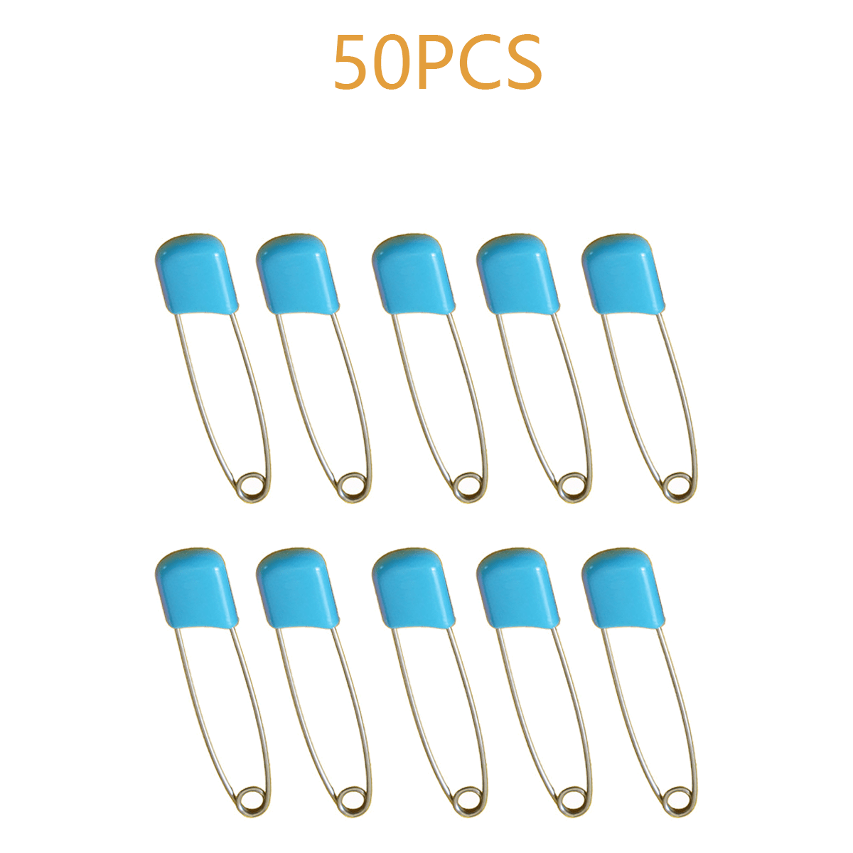 50 Pieces Diaper Pins Baby Diapers Safety Pins with Locking Closure  Stainless Steel Baby Pin Plastic