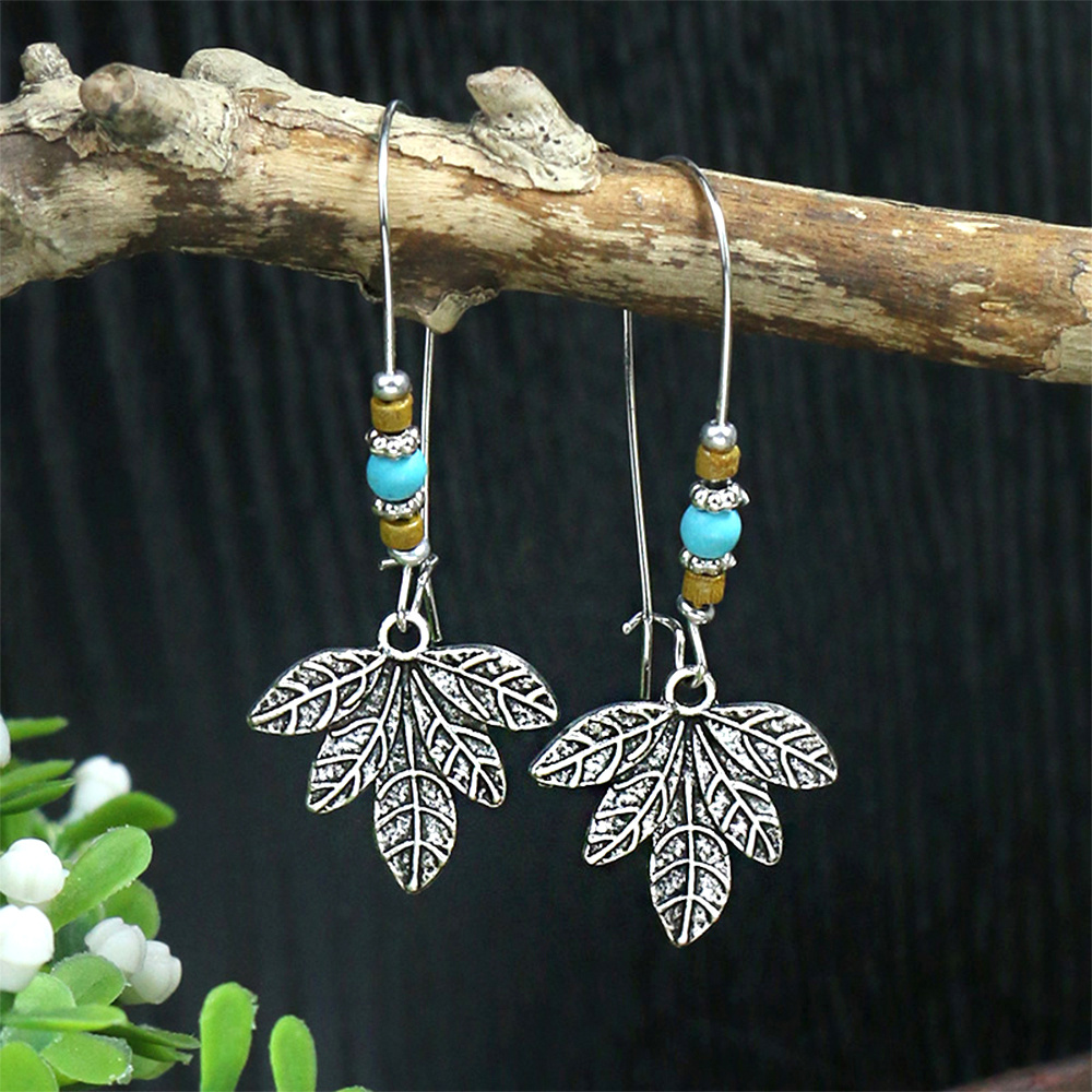 Vintage Style Ancient Silver Color Turquoise Women's Dangle - Temu
