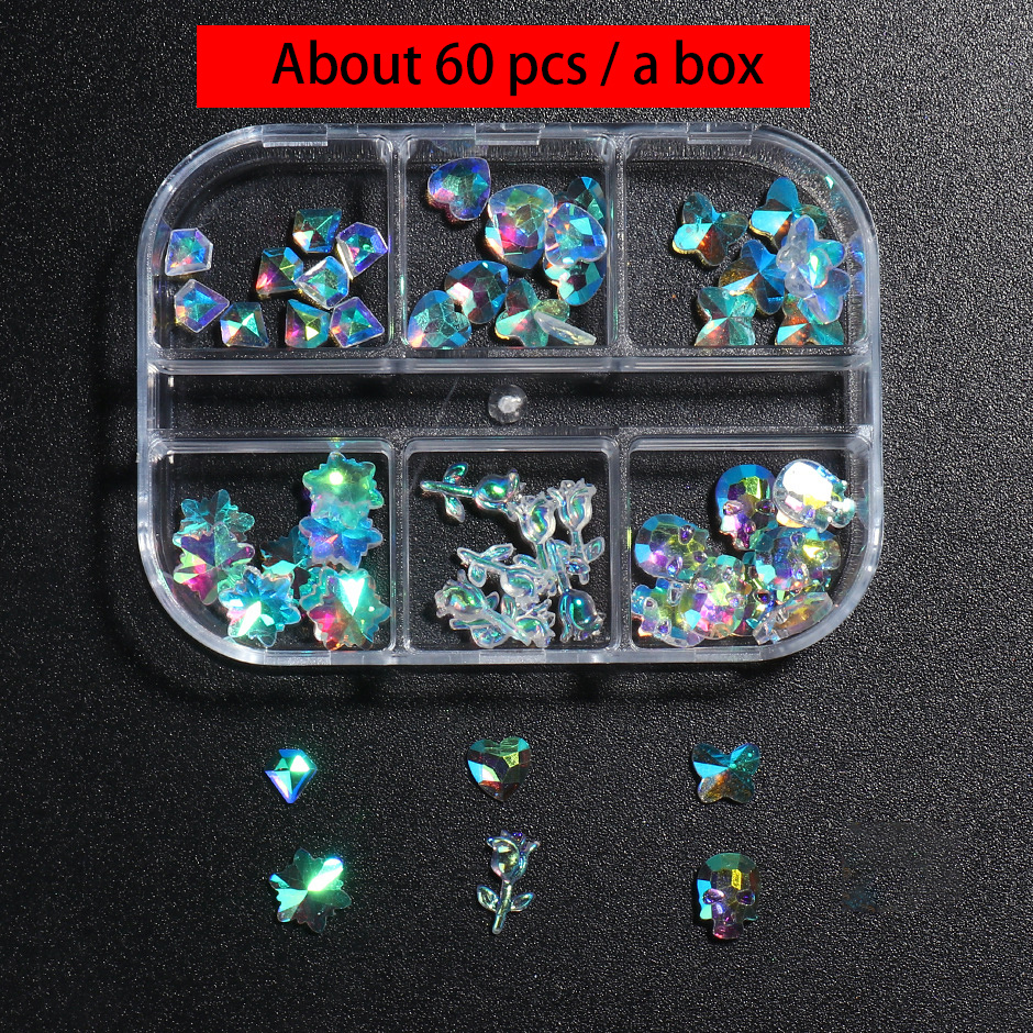 3D Luxury Nail Art Decals Rhinestones And Charms Heart Crystals Diamonds  Gems Stones For DIY Work From Ta2tree, $0.46