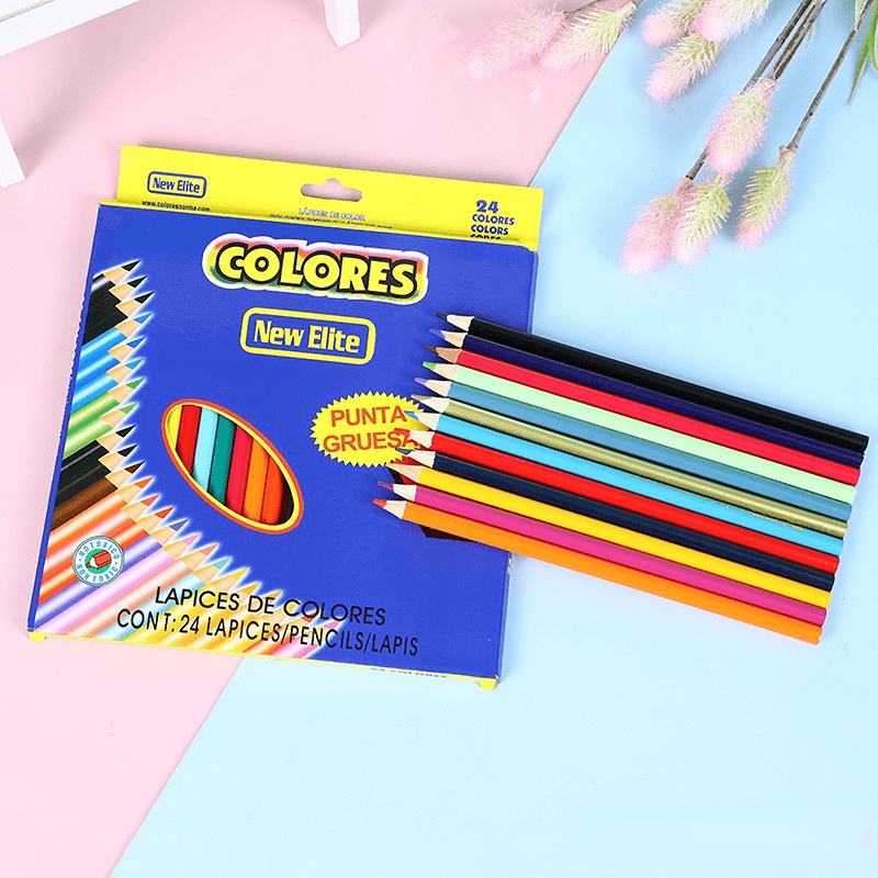 12pcs/set Non-water Soluble Color Pencils For Kids In Storage Jar, Suitable  For Kindergarten And Elementary School Students