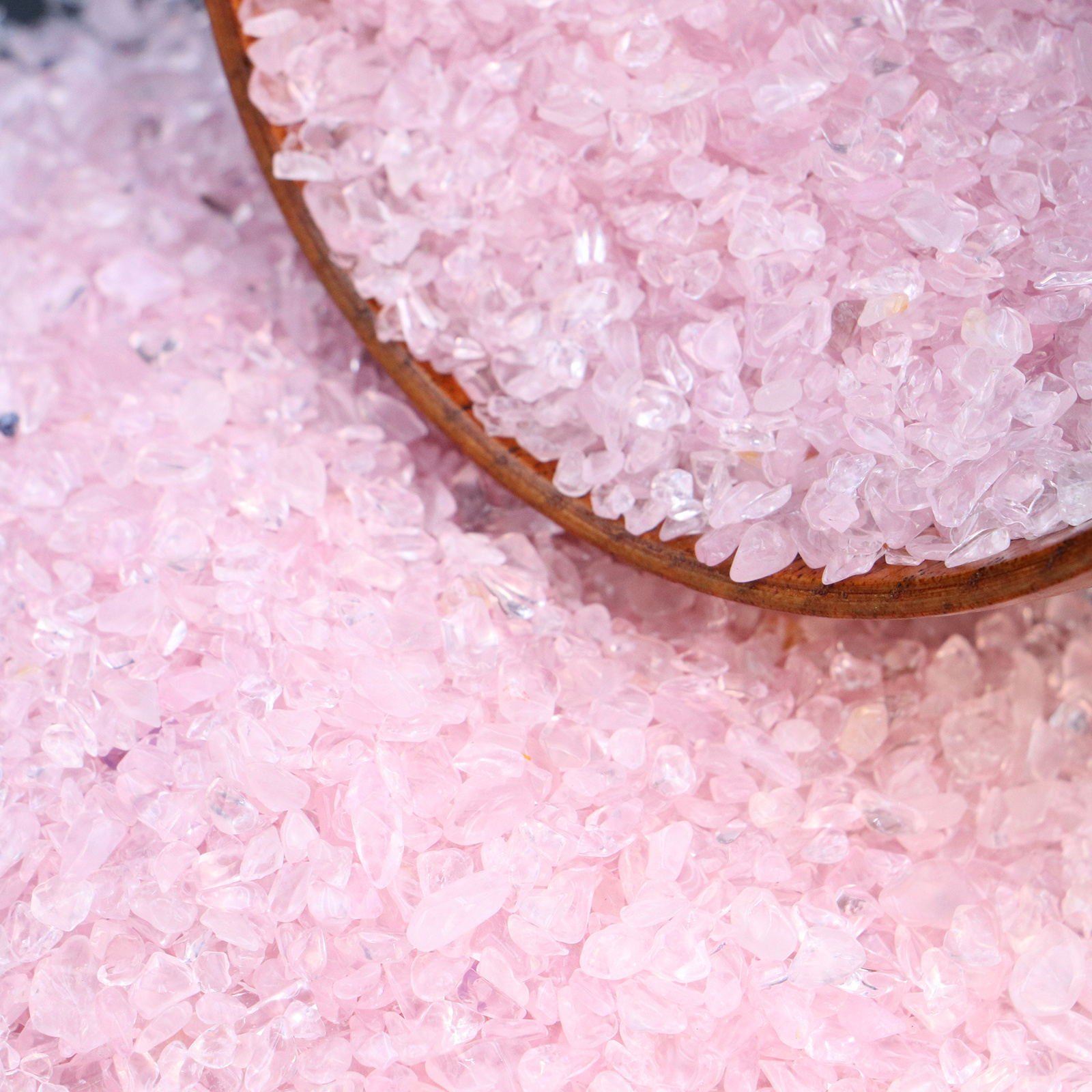 Atural Rose Crystal Quartz Powder Chips Gravel Rock Healing Stone ...