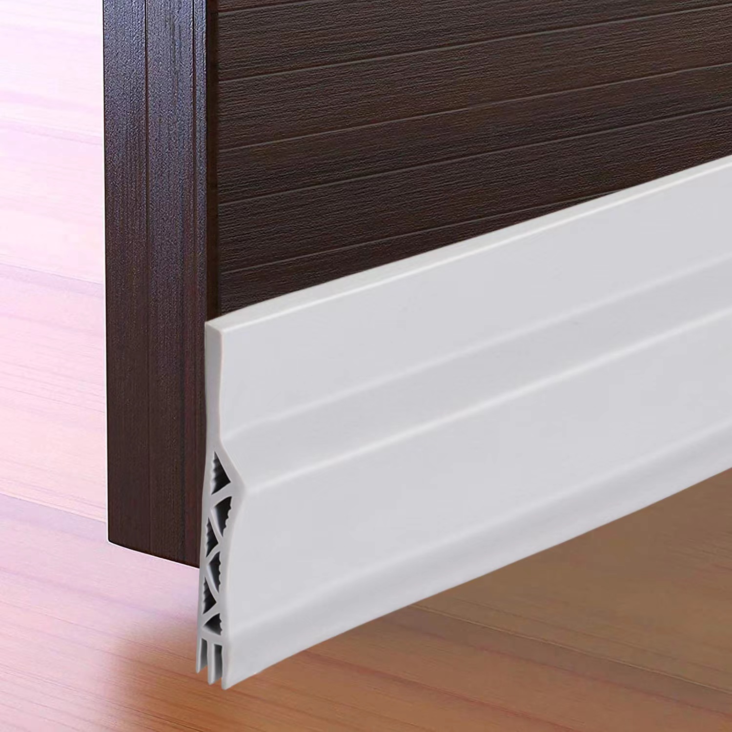 Bas de porte anti-courant d'air & étanchéité porte (1 x blanc)- NOUVEAU bas  de porte isolant (rapide à installer), idéal pour l'isolation contre le  froid, le bruit & l'humidité 