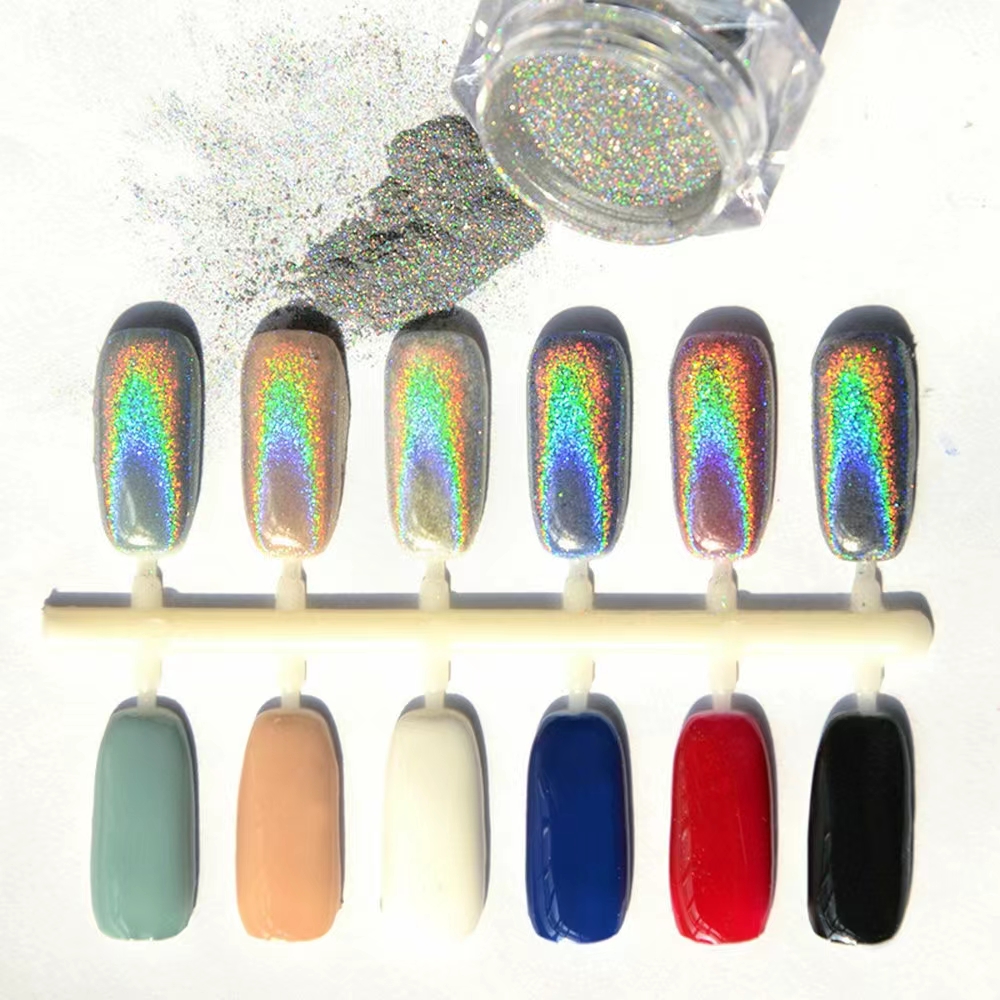 Y2k Magic Mirror Nail Art Powder Gold Scallion Aurora Fish - Temu