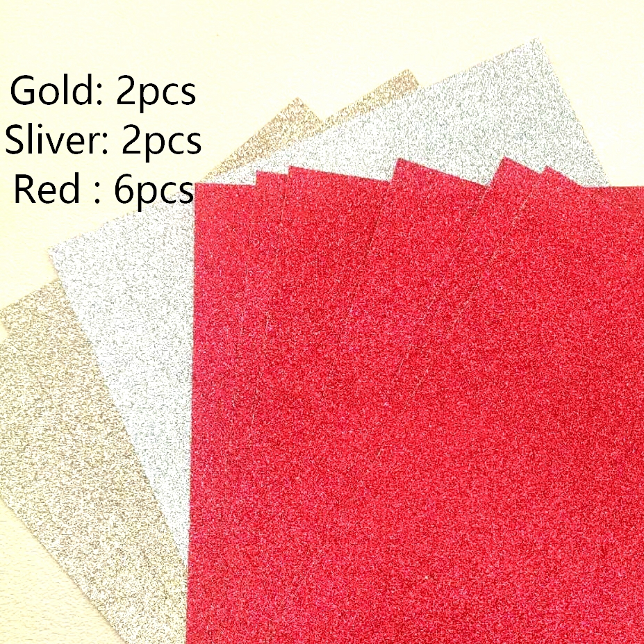 Crafts Glitter Cardstock Paper Pad,No-Shed Shimmer Glitter Paper,Assorted  Glitter Paper Pad 12 Sheets 300GSM 12 *12 Size(Mix)