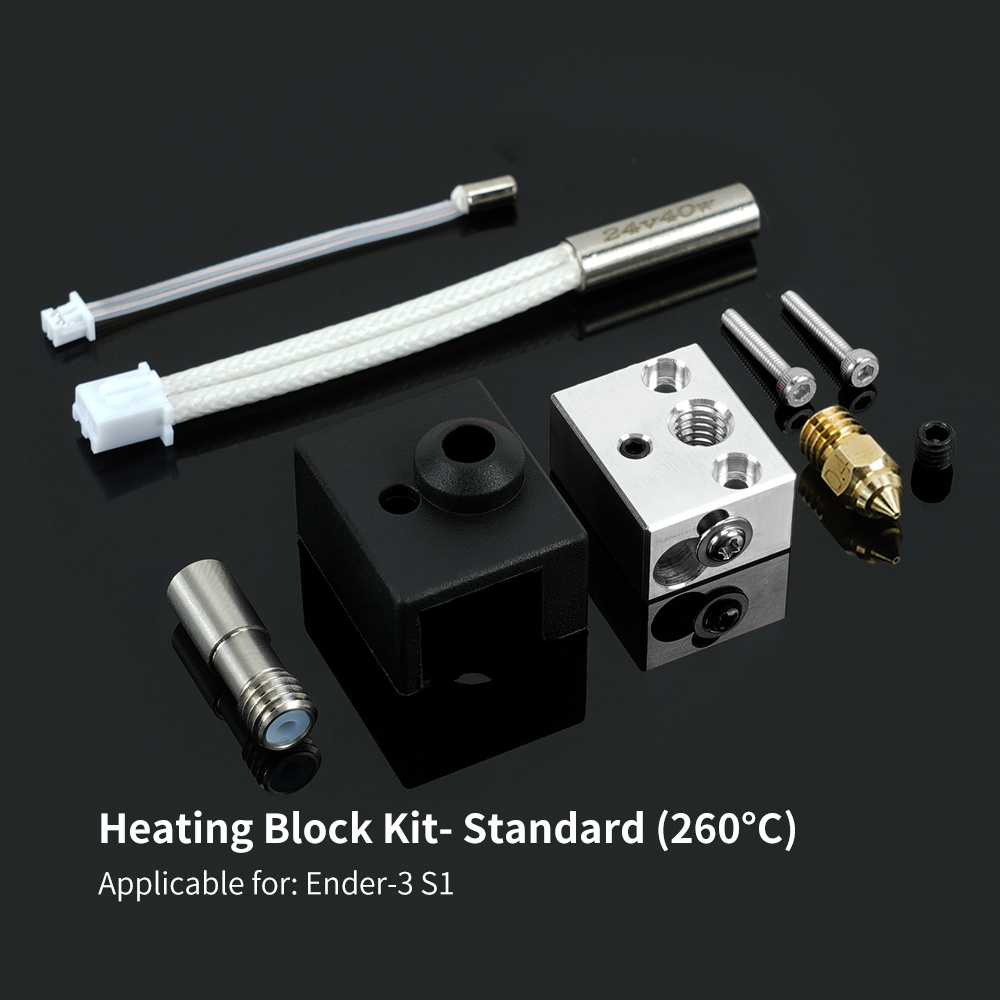 Creality Original High 300 Degrees Celsius/standard 260 Degrees Celsius  Temperature Pro Heating Block Kit For Ender-3 S1 Cr-10 Smart Pro Printer  With Extruder - Temu