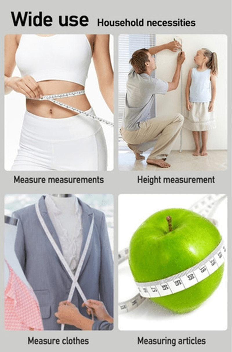 Cinta metrica corporal Metro costura medida de cinta 2 en 1 con escala cm y  pulgada, medición de ropa, grasa corporal & diy sizeband : : Hogar  y cocina