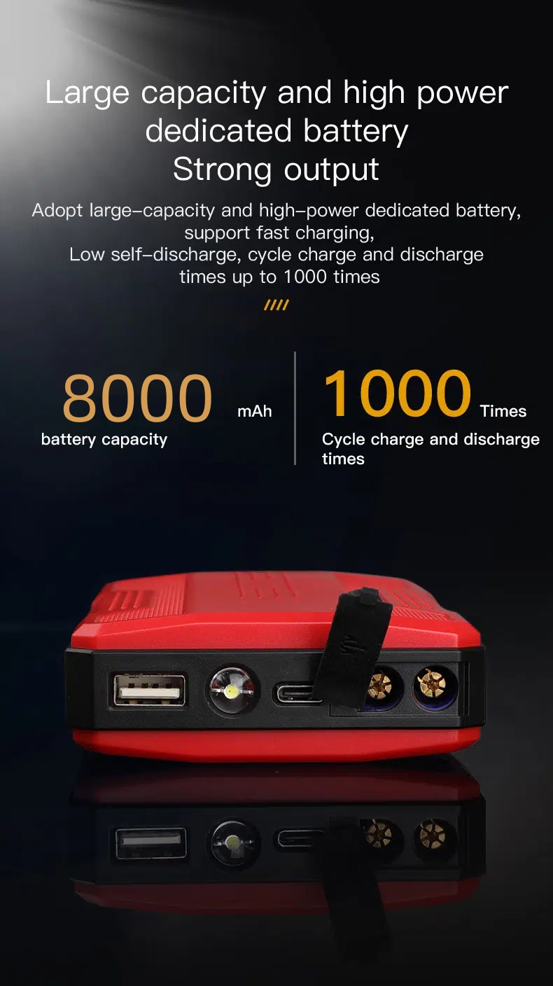 Car Jump Starter, Battery Power Bank For 8000mah Portable Emergency  Booster, 12V Auto Starting Device Petrol Car Starter, 1pc, 2 Colors