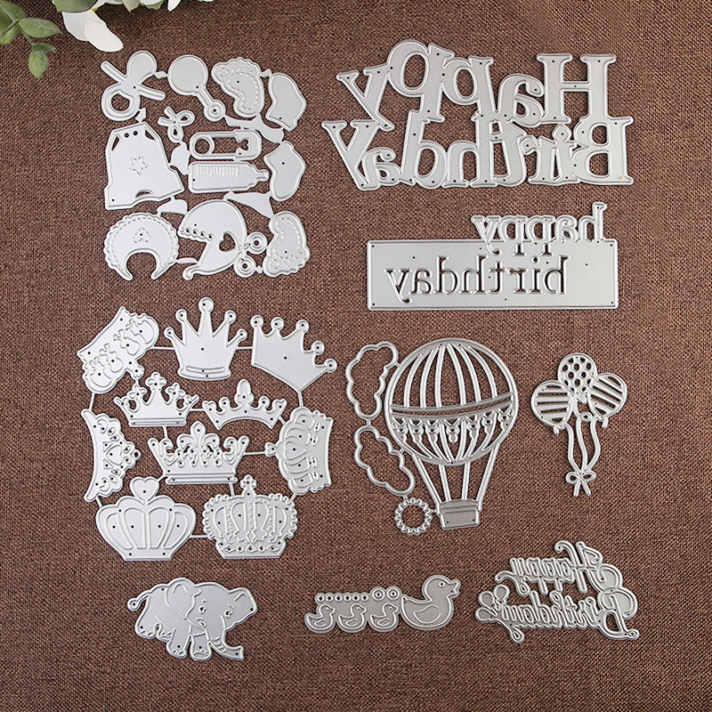 Die Cuts For Card Making, Happy Birthday Metal Cutting Dies Stencils, Word  Embossing Template For DIY Scrapbooking Photo Album Paper Making  Supplies,Birthday Party Card Making Balloons Party Invitation Card Album  Scrapbooks Crafts