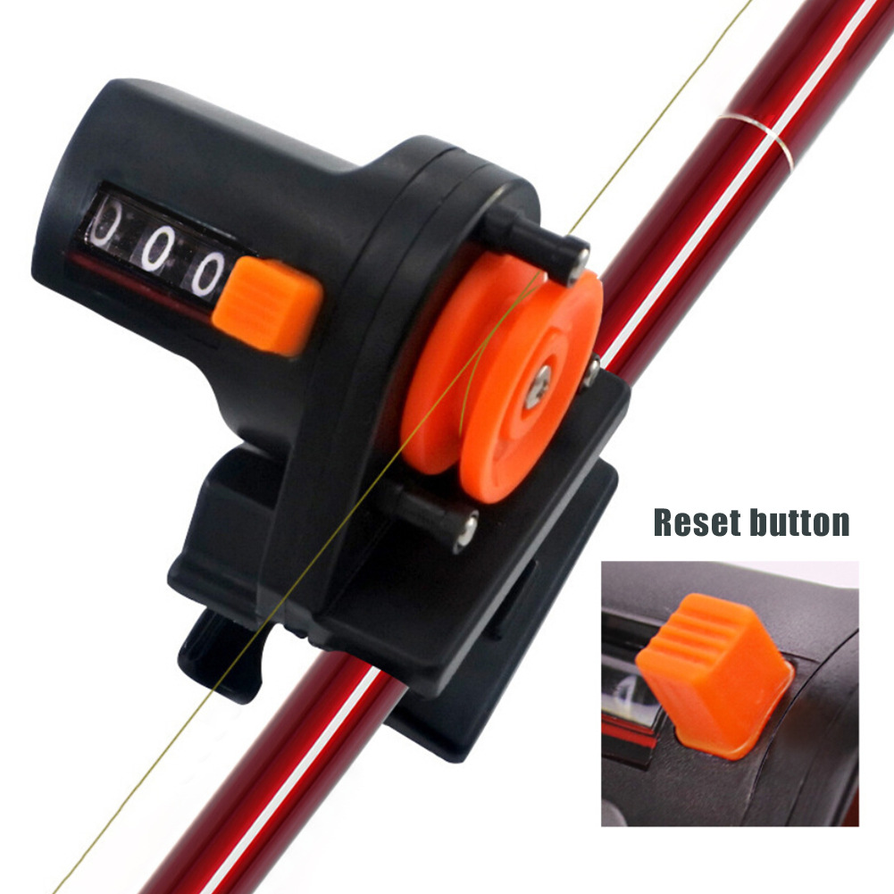 Fishing Line Counter327 Feet of Line Meter Counter FeetClip on Fishing Line  Counter with Reset Button Line Lock Fly Tying Tools Materials Accessories